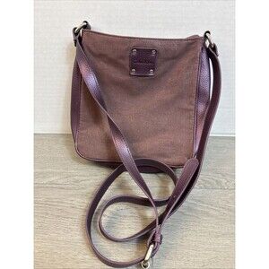 Calvin Klein Cross Body Purple with Slight Shimmer Zip Up Purse 8x8 Adj Strap